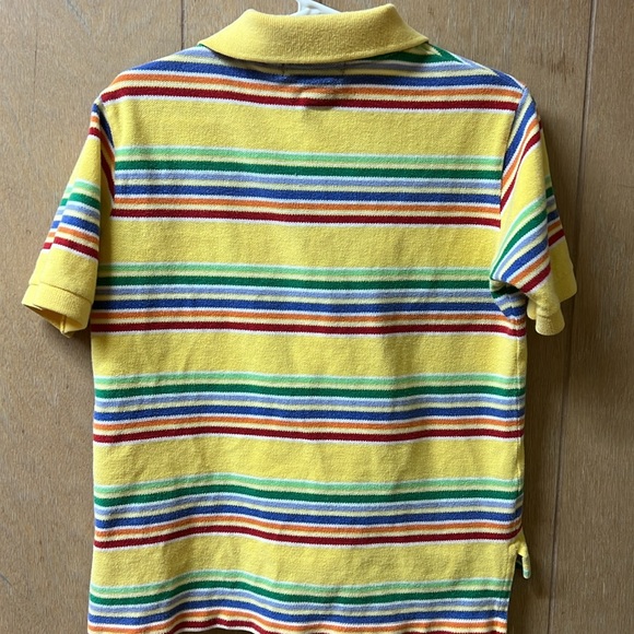 Vintage BOYS Polo Shirt Size 5 Short Sleeve Bright Stripes - Picture 5 of 7